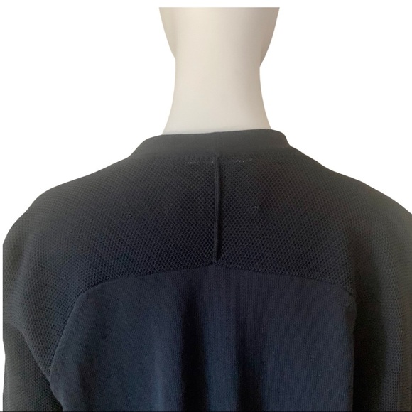 BROCHU WALKER Open Front Cardigan Textured Knit Loose Fit Dark Navy Blue Cotton - Picture 11 of 14